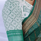 Hand printed kanchi cotton blouse