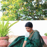 Hand printed kanchi cotton blouse