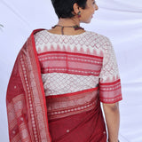 Hand printed kanchi cotton blouse