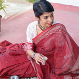 Hand printed kanchi cotton blouse