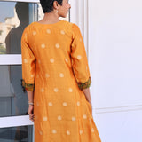 Asymmetric silk kurta