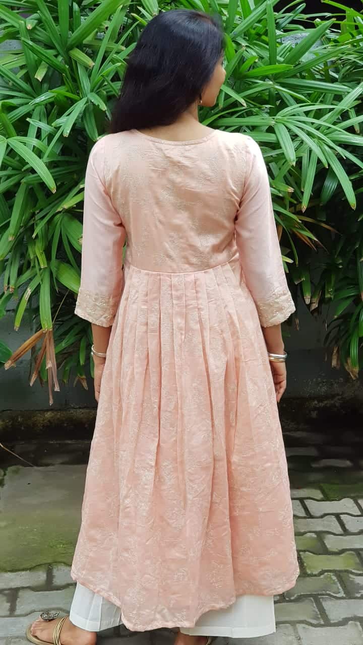 Peach chanderi top1