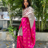 Ranya checked organza korvai kanchipuram silk saree