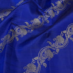 Royal blue vines silk saree 2