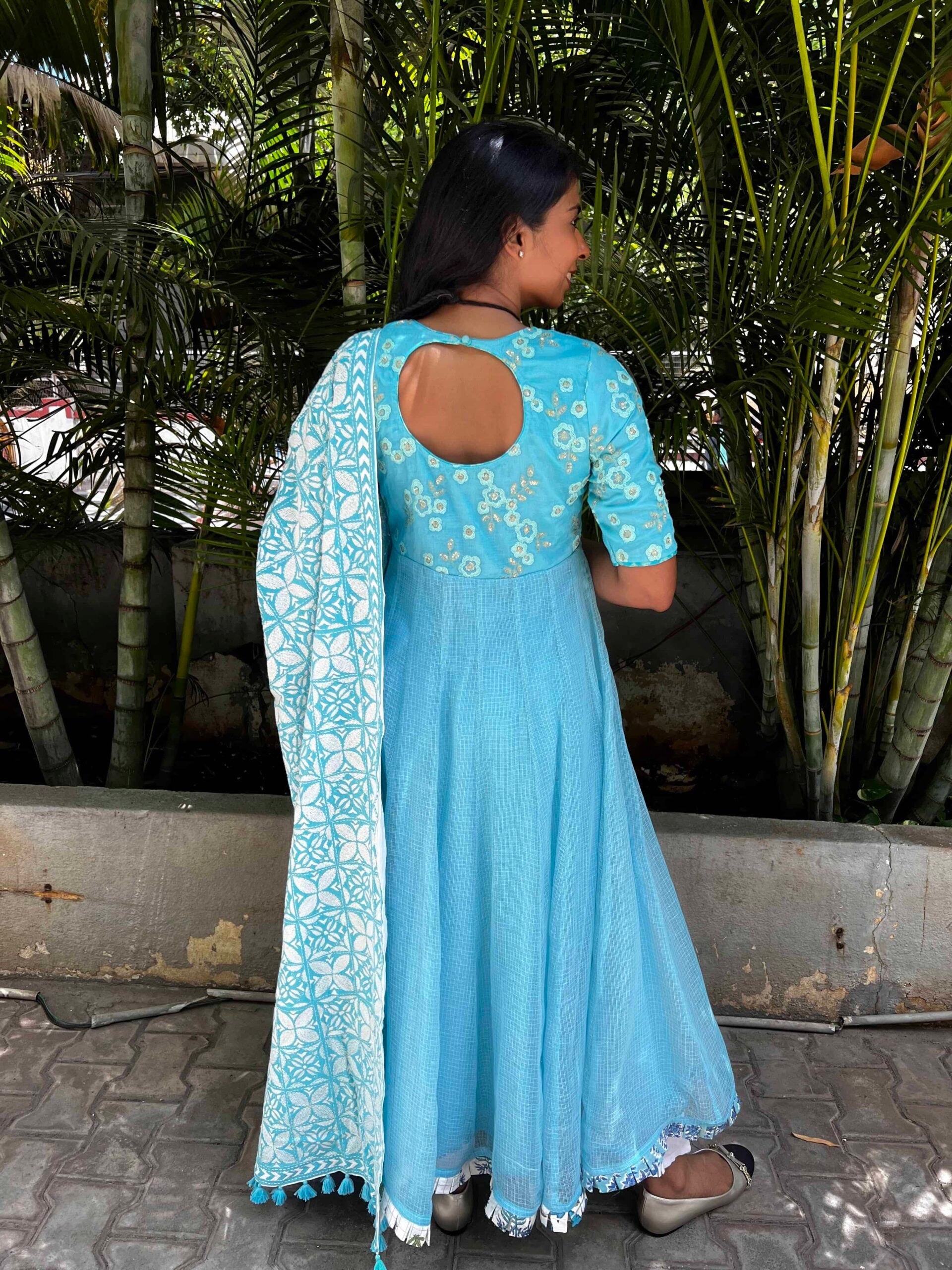 Sky-blue-Kalidar-kurta-with-embroidered-Chandheri-yoke-and-kantha-work-dhupatta-and-cotton-pant-4-rotated-2.jpg