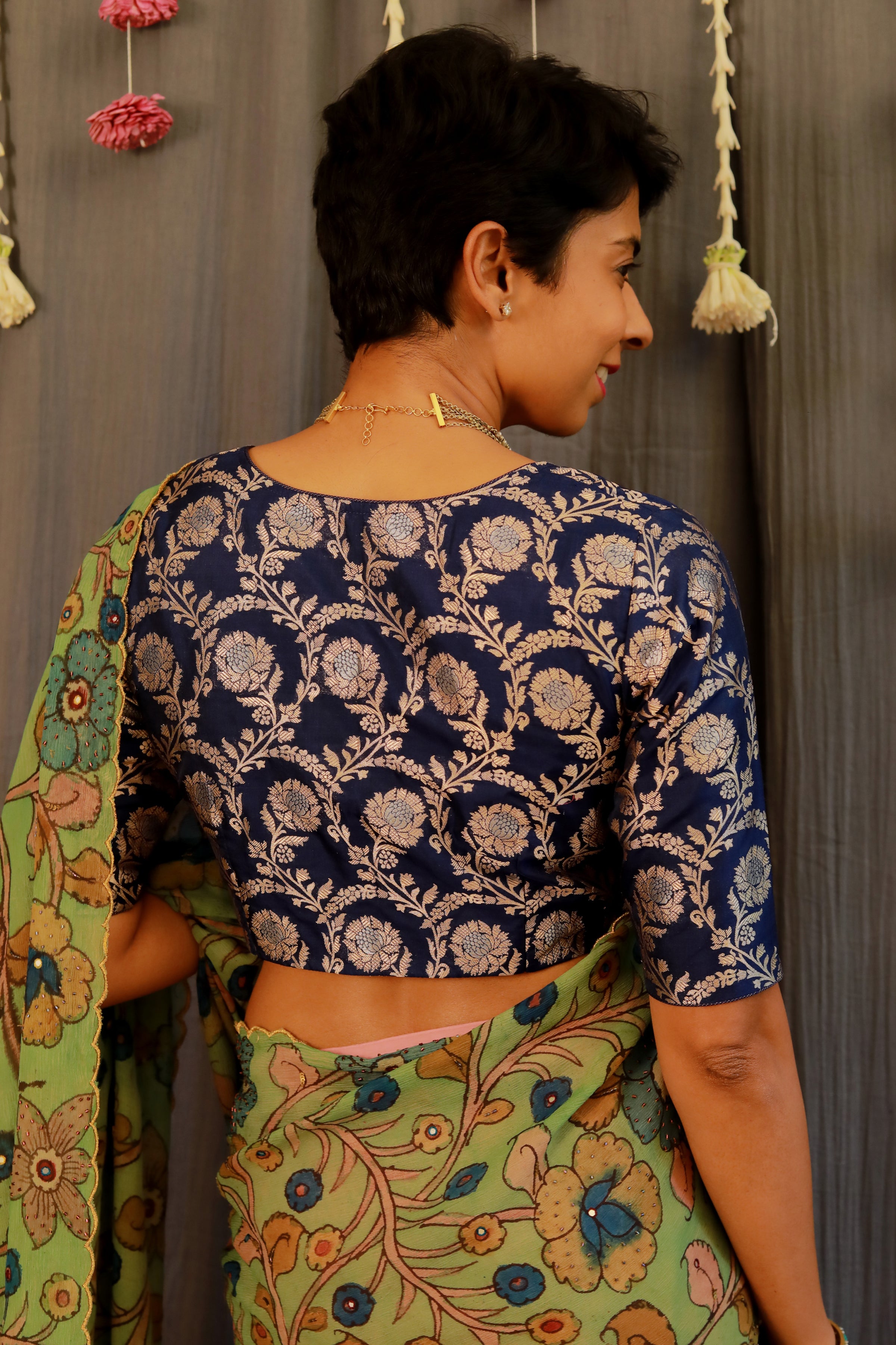 Silk brocade blouse