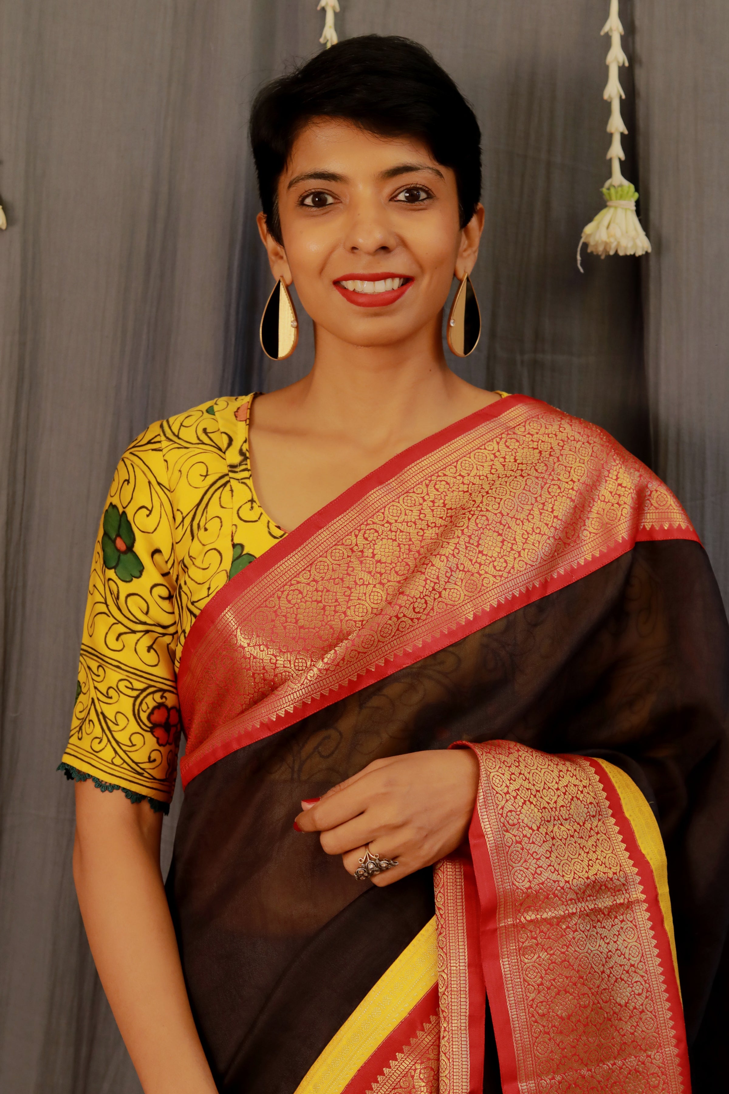 Silk kalamkari blouse