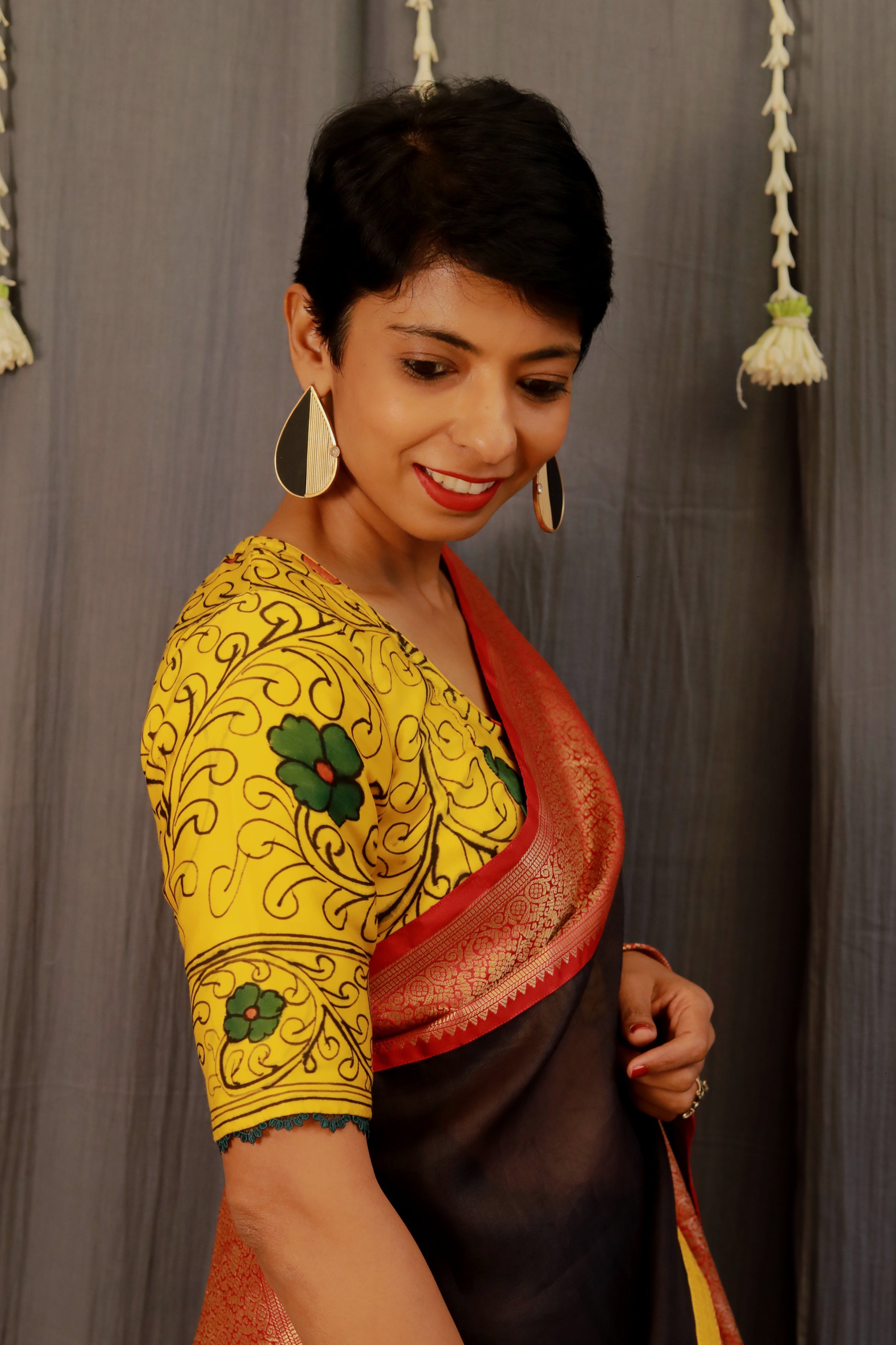 Silk kalamkari blouse