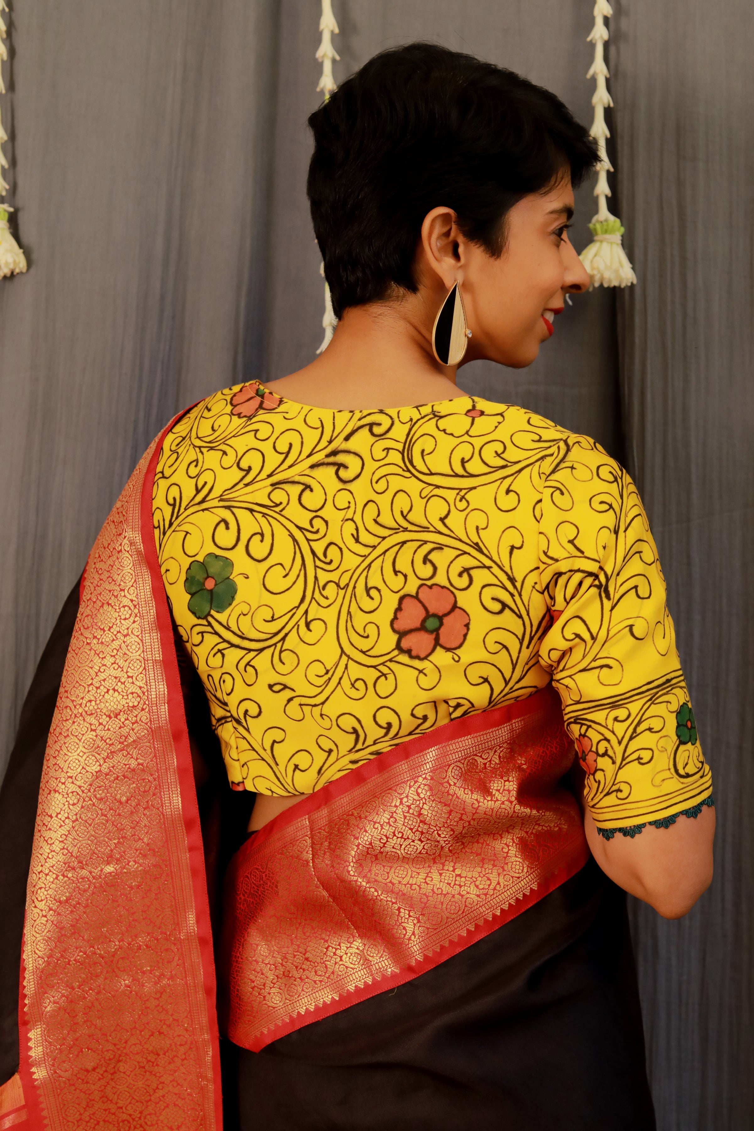 Silk kalamkari blouse