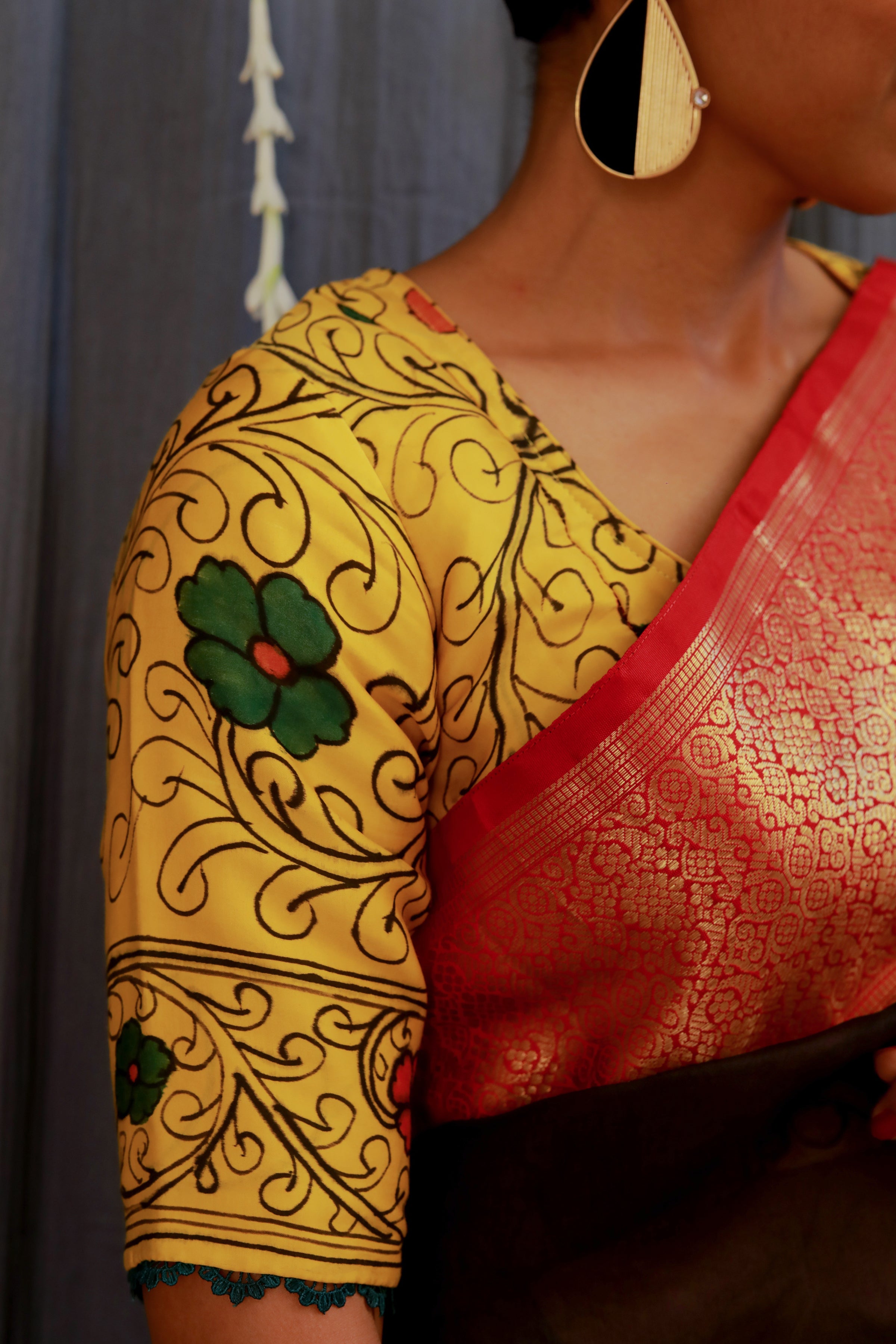 Silk kalamkari blouse