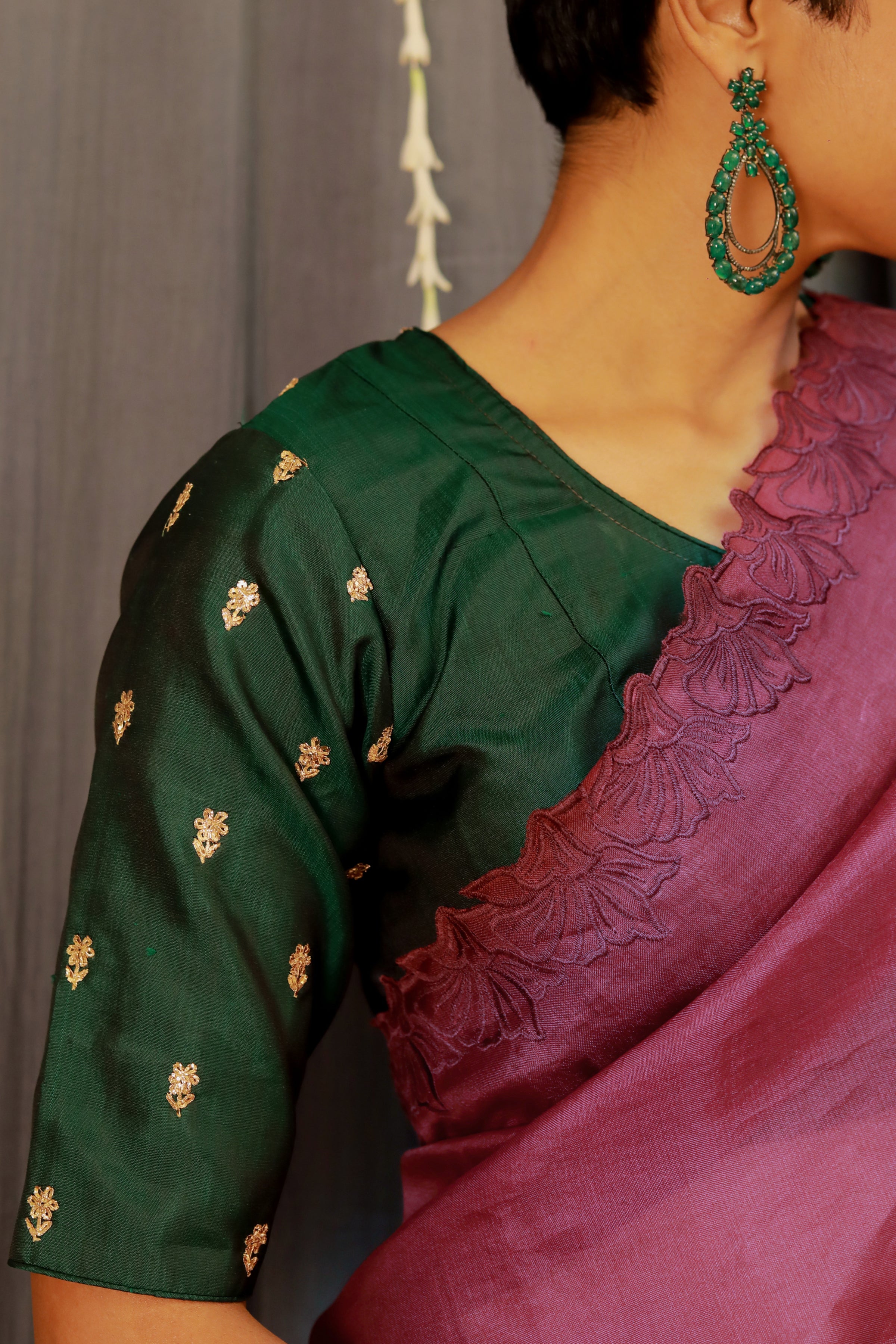 Kalavati silk embroidered blouse