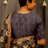 Gold dotted tussar blouse