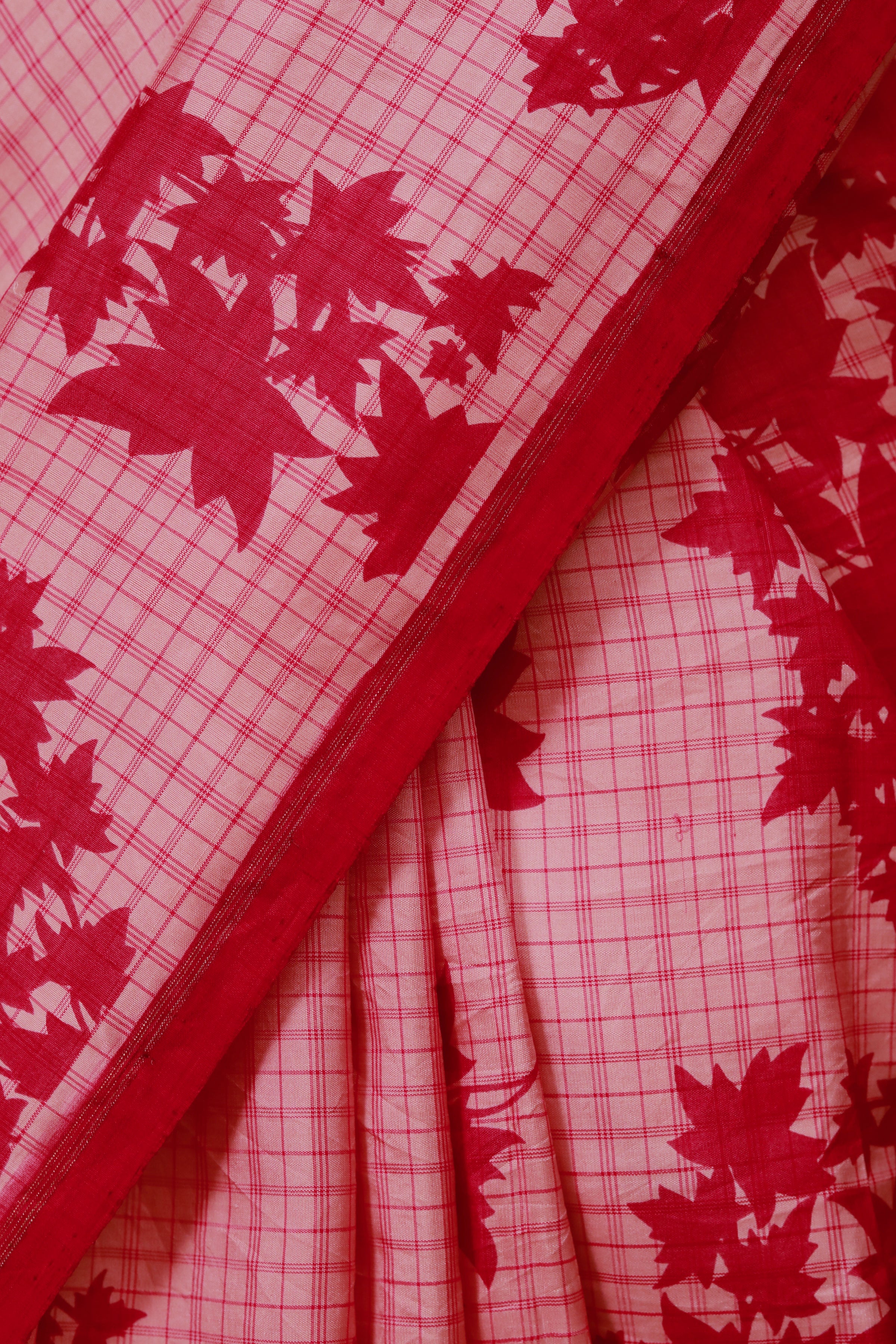 Mila maple leaf kanchi silk saree