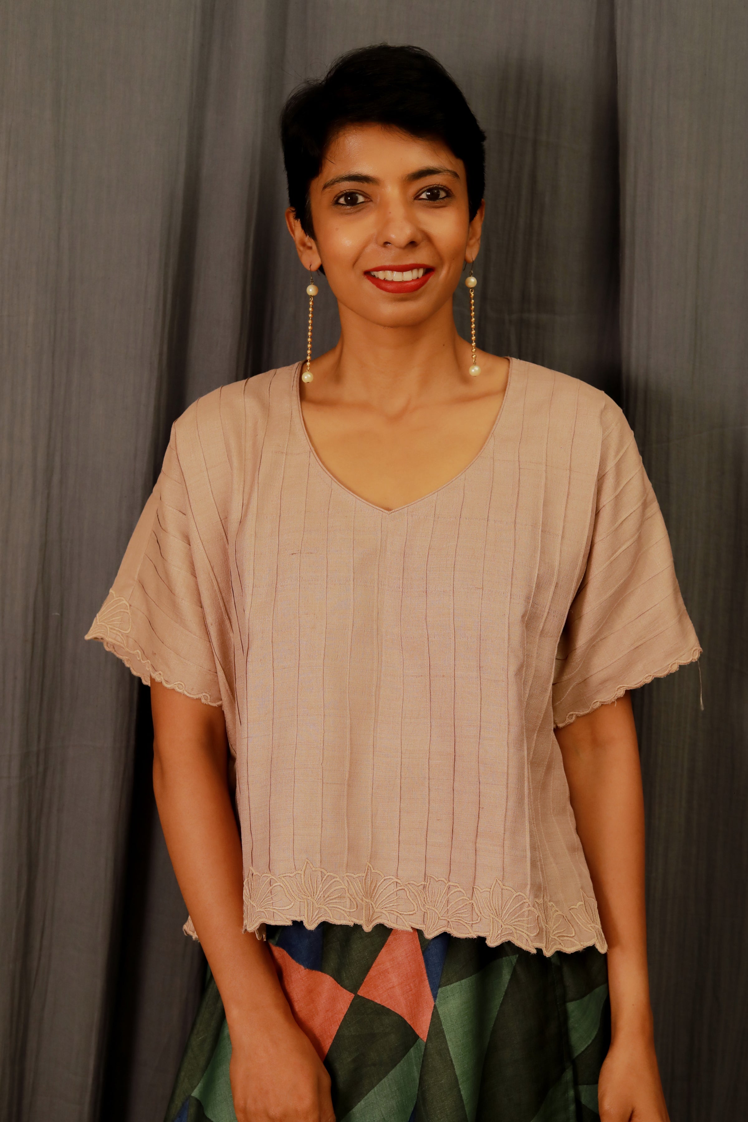 Silk Madras top