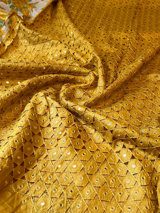 Tashi floral tussar cutwork saree