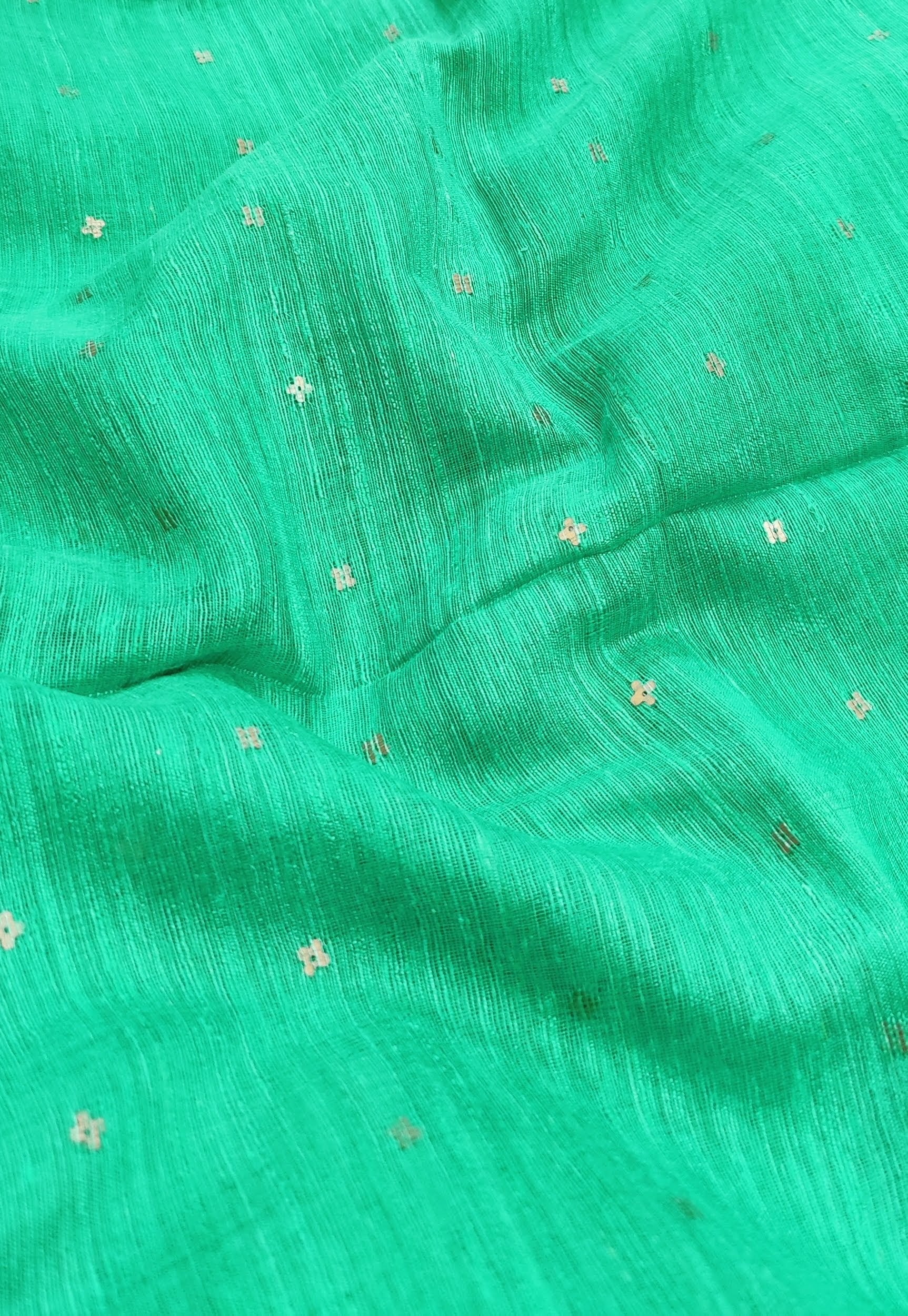 Teal-and-beige-handwoven-Matka-silk-saree-with-sequins-and-floral-on-the-pallu-1.jpg