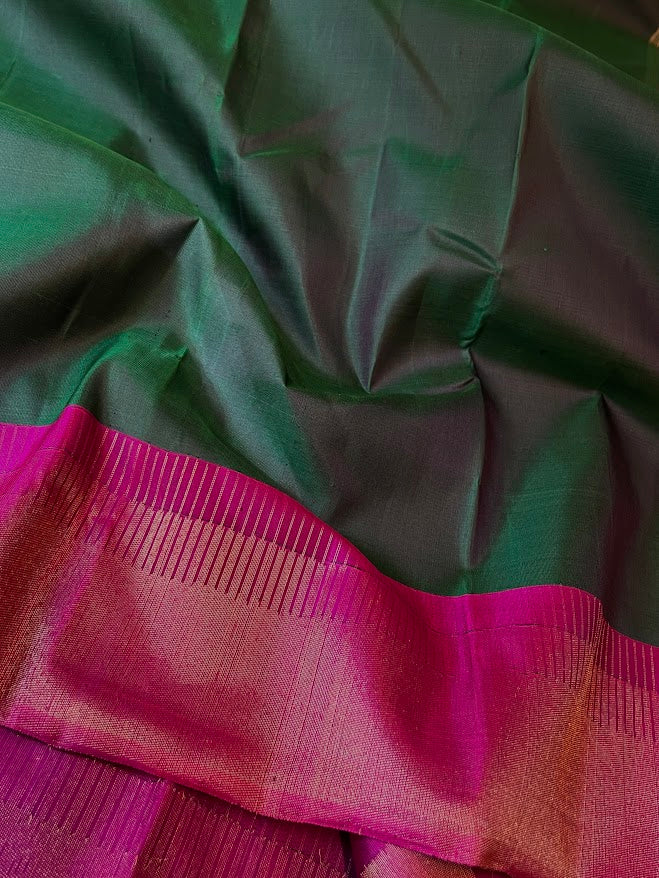 Temple design kanchi silk saree