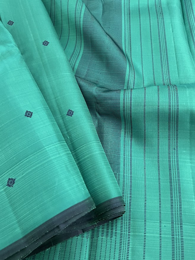 Vera Teal zero zari kanchipuram silk saree 1