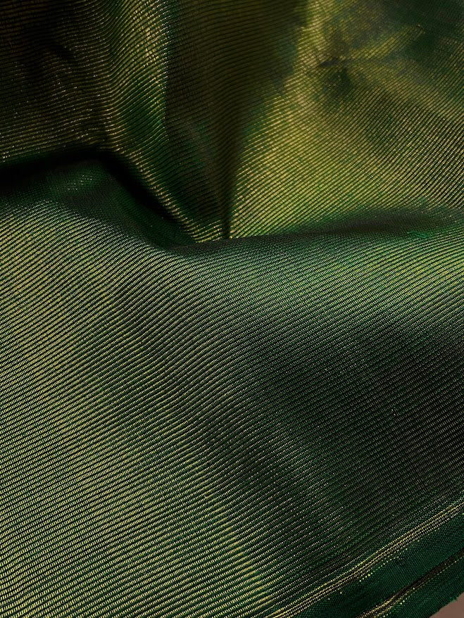 Zari striped kanchipuram silk fabric