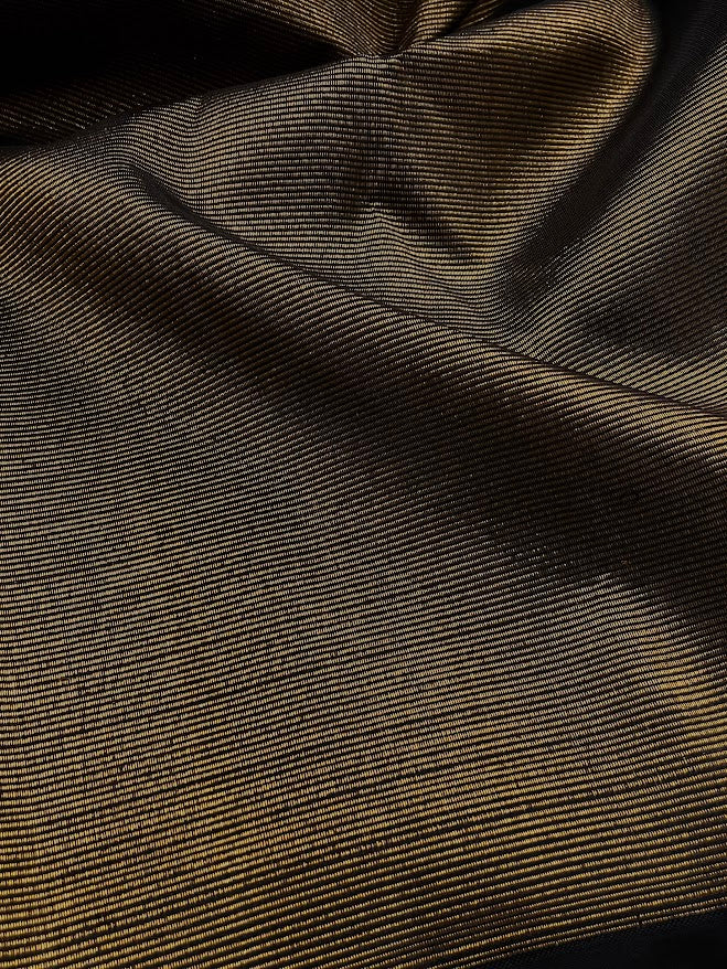 Zari striped kanchipuram silk fabric