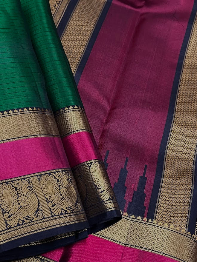 Kimaya lines silk saree green