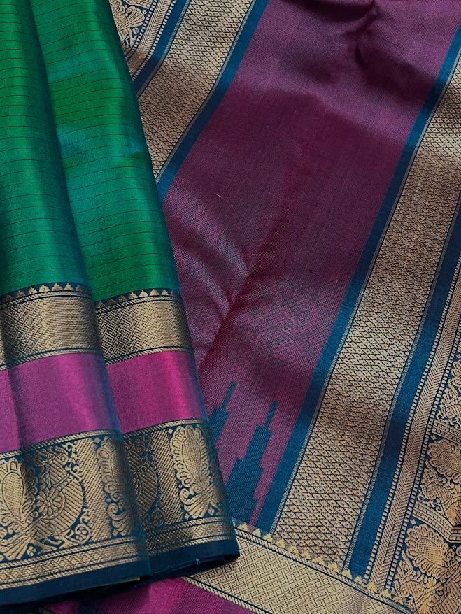 Kimaya lines silk saree green