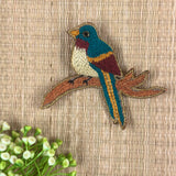 Brooches - Parakeet on the Branch