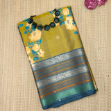 Mila Floral Thread Woven Border Silk Saree