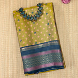 Mila Diamond Duo Thread Woven Border Silk Saree
