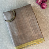 Colour blocked tussar saree