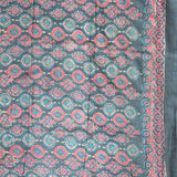 Veena Grey Diamond Printed Tussar Saree