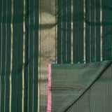 Nihira Twinline Kanchipuram Silk Saree - Dark Green