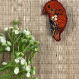 Brooches - Colourful Parakeet Face