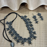 Grey Geometric Terracotta Necklace