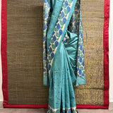 Tushara Foliage Kutch Work Tussar Saree