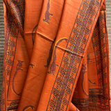 Veena Golden Pheasant Tussar Saree
