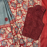 Veena Long Border Tussar Saree