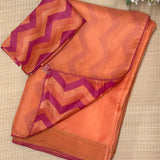 Mishrita Organza Flip Saree - Orange