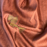 Tussar kantha embroidered saree
