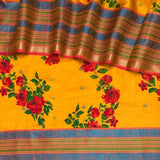 Mila Blossom Thread Woven Border Silk Saree