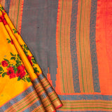 Mila Blossom Thread Woven Border Silk Saree