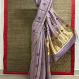 Tushara Zari Checks Tussar Saree