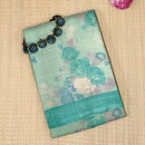 Veena Skybloom Tussar Saree