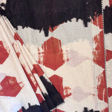 Brush Dyed Cotton Saree - Hexagon Grid