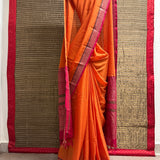 Mishrita Tangerine Chiffon saree