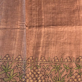 Tussar kantha embroidered saree