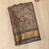 Mila Foliage Thread Woven Border Silk Saree