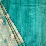 Veena Skybloom Tussar Saree