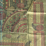 Tussar kantha embroidered saree