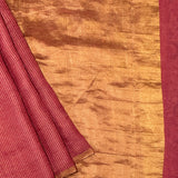 Maya Pink Zari Checks Tussar Saree
